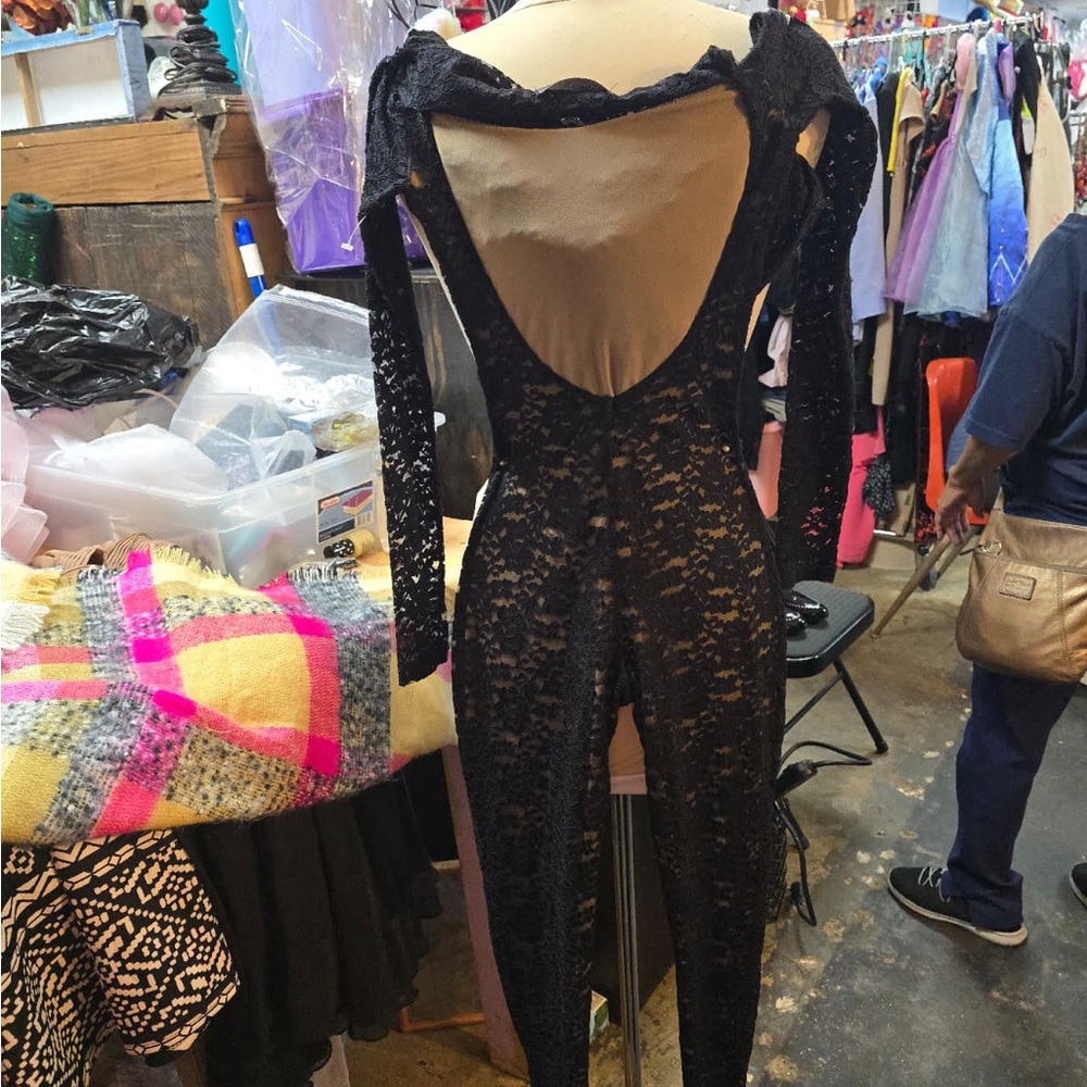 White Fox Boutique Black Lace Jumpsuit